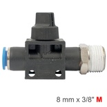 PU HOSE FITTING VALVE 8MM X 3/8'M