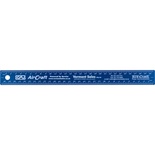 300MM CORK BACKED STAINLESS STEEL RULER BLUE