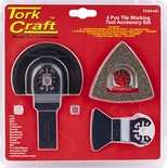 QUICK CHANGE OSCILLATING TILE WORKING ACCESSORY KIT 4PC