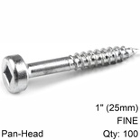 KREG ZINC POCKET HOLE SCREWS 25MM 1.00' #6 FINE THREAD PAN HEAD 100CT