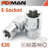 FIXMAN 1/2' DRIVE E-SOCKET 6 POINT E20