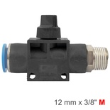 PU HOSE FITTING VALVE 12MM X 3/8'M