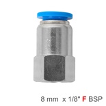 PU HOSE FITTING STRAIGHT STUD 8MM-1/8 F