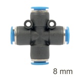 PU HOSE FITTING 4 WAY CONNECTOR 8MM