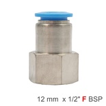 PU HOSE FITTING STRAIGHT STUD 12MM-1/2 F