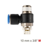 FLOW CONTROL SWIV. ELBOW PU 10MM X 3/8' M