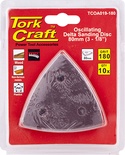 OSCILLATING SANDPAPER A/O 80MM 10PC DELTA SHAPE 180GRIT