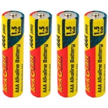 BATTERY AAA 1.5V X4 PACK LR03 4S SHRINK WRAP ALKALINE (MOQ 30)