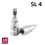 FIXMAN 1/4' DR.BIT SOCKET SL4 SLOTTED SCREWDRIVER BIT