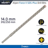 FORCE X 14.0 x 310/250  SDS-PLUS DRILL BIT X4 CUTTING EDGES
