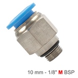 PU FITTING STR. STUD W/O-RING 10MM-1/8' M