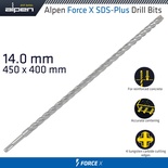 FORCE X 14.0 x 450/400  SDS-PLUS DRILL BIT X4 CUTTING EDGES