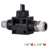 PU HOSE FITTING VALVE 1/8'M X 1/4'M