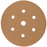 GOLD DISC (50 PIECES) 120 GRIT 150MM X 6+1 HOLES HOOK AND LOOP
