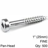 KREG ZINC POCKET HOLE SCREWS 25MM 1.00' #6 FINE THREAD PAN HEAD 500CT