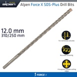 FORCE X 12.0 x 310/250  SDS-PLUS DRILL BIT X4 CUTTING EDGES