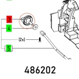 ROTARY KNOB D34 M6X27,5 BLAU