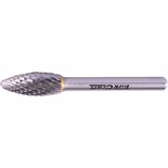 ROTARY BURR TUNGSTEN 10X25X6MM ROUND POINT