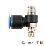 FLOW CONTROL SWIV. ELBOW PU 12MM X 1/4' M