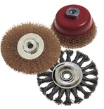 WIRE BRUSH SET 3PCE 100MM TWIST KNOT WHEEL