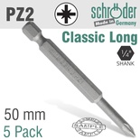 POZI NO.2 x 50MM CLASSIC POWER BIT 5CD