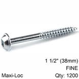 KREG ZINC POCKET HOLE SCREWS 38MM 1.50' #7 FINE THREAD MX LOC 1200CT
