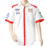 VERMONT MENS - WHITE/RED COTTON SHIRT - 4X-LARGE
