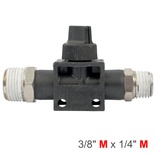PU HOSE FITTING VALVE 3/8'M X 1/4'M