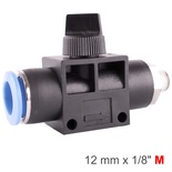 PU HOSE FITTING VALVE 12MM X 1/8'M