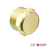 MUFFLER BRASS FLAT 1/2' MALE