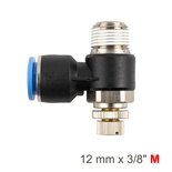FLOW CONTROL SWIV. ELBOW PU 12MM X 3/8' M