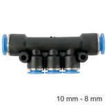 PU HOSE FITTING MANIFOLD 10MM-8MM