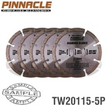 DIAMOND BLADE SEG 115MM PINNACLE ( 5 PACK )