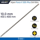 FORCE X 10.0 x 450/400  SDS-PLUS DRILL BIT X4 CUTTING EDGES