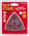 OSCILLATING SANDPAPER A/O 80MM 10PC DELTA SHAPE 240GRIT