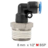 ELBOW 8MM-1/2 M PU HOSE FITTING