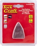 OSCILLATING SANDPAPER A/O 35X50MM 10PC FINGERTIP 80GRIT