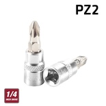 FIXMAN 1/4' DR.BIT SOCKET PZ2 POZI SCREWDRIVER BIT