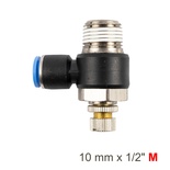 FLOW CONTROL SWIV. ELBOW PU 10MM X 1/2' M