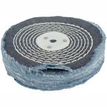 COLOUR BUFF/MOP 150MM X 2 SECTION X 30MM THICK 1/2' HOLE