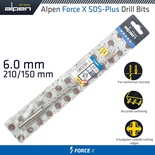 FORCE X 6.0 x 210/150 SDS-PLUS DRILL BIT X4 CUTTING EDGES