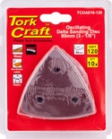 OSCILLATING SANDPAPER A/O 80MM 10PC DELTA SHAPE 120GRIT