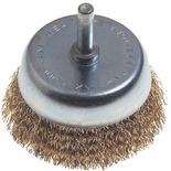 WIRE CUP BRUSH 63MM X 6MM SHAFT BLISTER