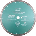 DIAMOND BLADE 300 x 25.4MM GREEN / NEW CONCRETE HOT PRESSED SEGMENTED