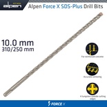 FORCE X 10.0 x 310/250  SDS-PLUS DRILL BIT X4 CUTTING EDGES