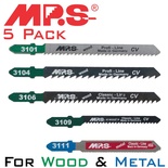 JIGSAW BLADE SET 5PIECE T-SHANK