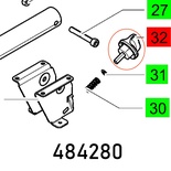 ROTARY KNOB MIC 1600 D 40 M8X21 BLA