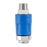 SAFETY QUICK COUPLER 3/8 M TWO STAGE RELEASE