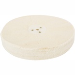 WHITE BUFF/MOP UNSTITCHED 200 X 50 PLY X 1/2' HOLE