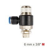 FLOW CONTROL SWIV. ELBOW PU 6MM X 3/8' M